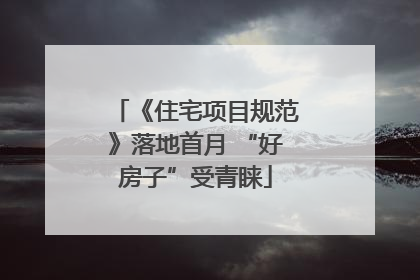 《住宅项目规范》落地首月 “好房子”受青睐