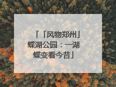 「风物郑州」蝶湖公园：一湖蝶变看今昔