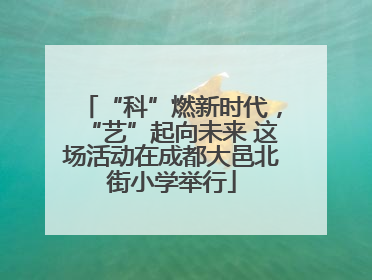 “科”燃新时代，“艺”起向未来 这场活动在成都大邑北街小学举行