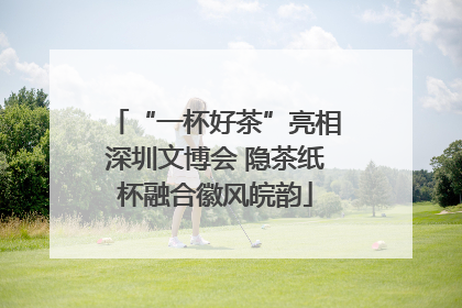“一杯好茶”亮相深圳文博会 隐茶纸杯融合徽风皖韵