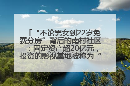 “不论男女到22岁免费分房”背后的南村社区：固定资产超20亿元，投资的影视基地被称为“山村好莱坞”