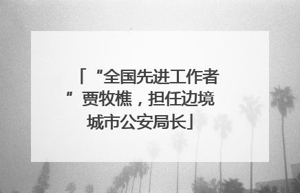 “全国先进工作者”贾牧樵，担任边境城市公安局长