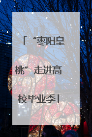 “枣阳皇桃”走进高校毕业季