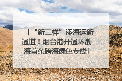 “新三样”添海运新通道！烟台港开通环渤海首条跨海绿色专线