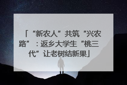 “新农人”共筑“兴农路”：返乡大学生“桃三代”让老树结新果