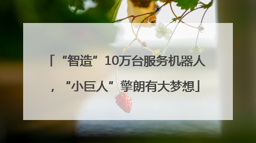 “智造”10万台服务机器人，“小巨人”擎朗有大梦想