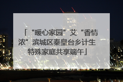 “暖心家园”艾“香情浓”滨城区秦皇台乡计生特殊家庭共享端午