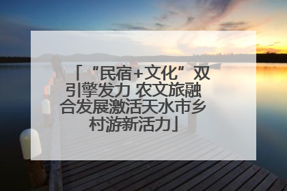 “民宿+文化”双引擎发力 农文旅融合发展激活天水市乡村游新活力