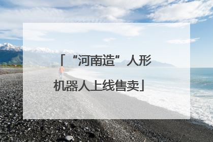 “河南造”人形机器人上线售卖