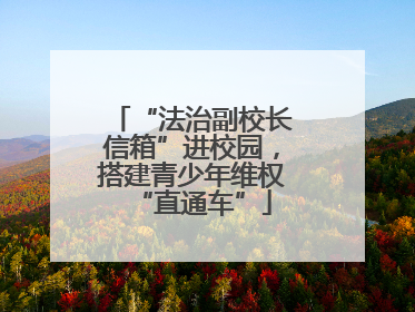 “法治副校长信箱”进校园，搭建青少年维权“直通车”