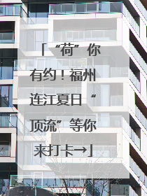 “荷”你有约！福州连江夏日“顶流”等你来打卡→
