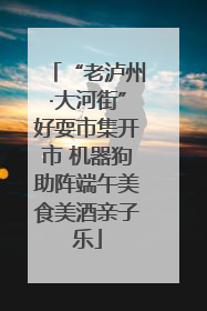 “老泸州·大河街”好耍市集开市 机器狗助阵端午美食美酒亲子乐
