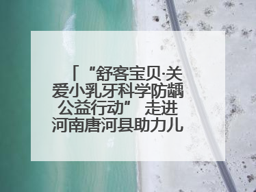 “舒客宝贝·关爱小乳牙科学防龋公益行动” 走进河南唐河县助力儿童口腔健康