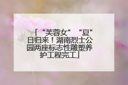 “芙蓉女”“夏”日归来！湖南烈士公园两座标志性雕塑养护工程完工