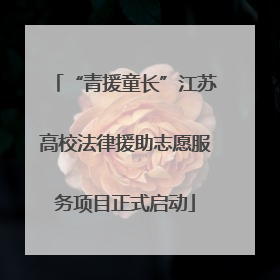 “青援童长”江苏高校法律援助志愿服务项目正式启动