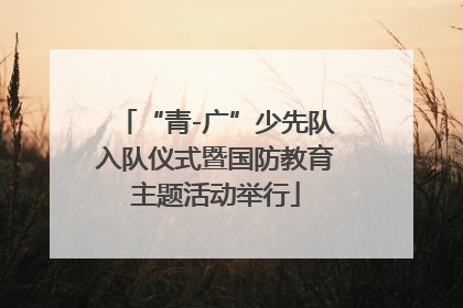 “青-广”少先队入队仪式暨国防教育主题活动举行