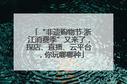 “非遗购物节·浙江消费季”又来了，探店、直播、云平台，你玩哪哪种
