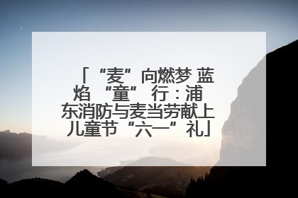 “麦”向燃梦 蓝焰 “童” 行：浦东消防与麦当劳献上儿童节“六一”礼