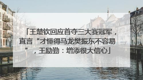 王楚钦回应首夺三大赛冠军，直言“才懂得马龙樊振东不容易”，王励勤：增添很大信心