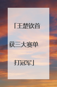 王楚钦首获三大赛单打冠军