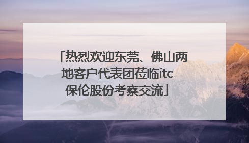 热烈欢迎东莞、佛山两地客户代表团莅临itc保伦股份考察交流