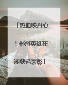 热血映丹心！郴州英雄在湘获省表彰