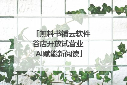 無料书铺云软件谷店开放试营业 AI赋能新阅读