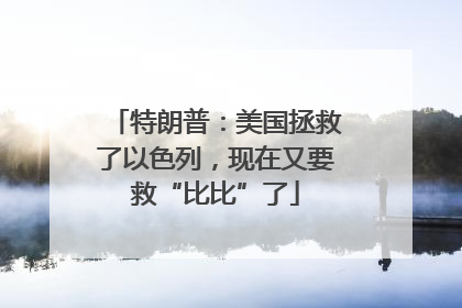 特朗普：美国拯救了以色列，现在又要救“比比”了