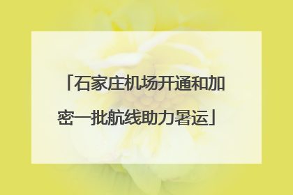 石家庄机场开通和加密一批航线助力暑运