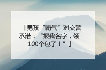 男孩“霸气”对交警承诺：“报我名字，领100个包子！”