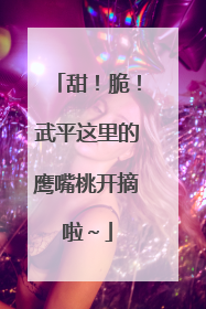 甜！脆！武平这里的鹰嘴桃开摘啦～
