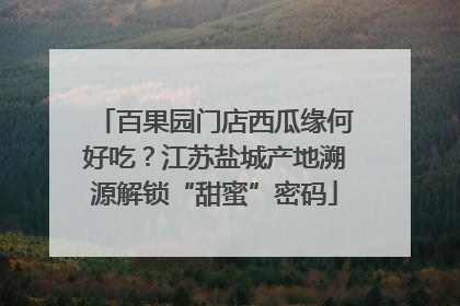 百果园门店西瓜缘何好吃？江苏盐城产地溯源解锁“甜蜜”密码