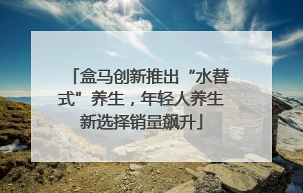 盒马创新推出“水替式”养生，年轻人养生新选择销量飙升
