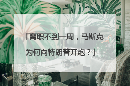 离职不到一周，马斯克为何向特朗普开炮？