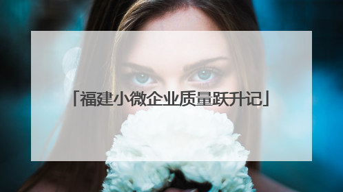 福建小微企业质量跃升记