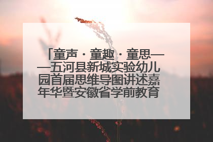 童声・童趣・童思——五河县新城实验幼儿园首届思维导图讲述嘉年华暨安徽省学前教育教研基地园项目阶段性成果展示活动