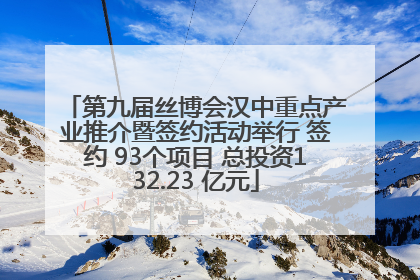 第九届丝博会汉中重点产业推介暨签约活动举行 签约 93个项目 总投资132.23 亿元