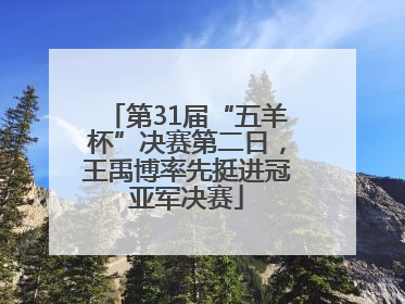 第31届“五羊杯”决赛第二日，王禹博率先挺进冠亚军决赛