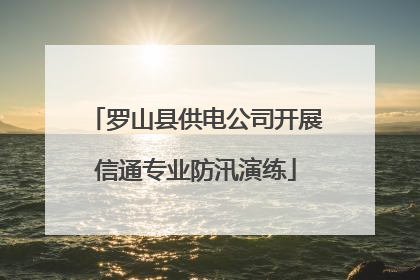 罗山县供电公司开展信通专业防汛演练