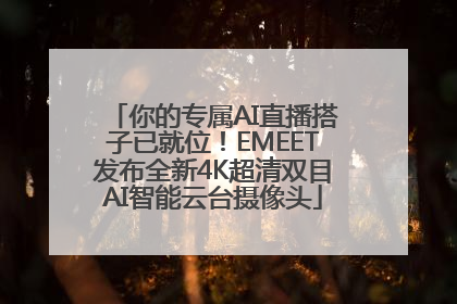 你的专属AI直播搭子已就位！EMEET发布全新4K超清双目AI智能云台摄像头