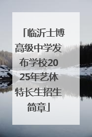 临沂士博高级中学发布学校2025年艺体特长生招生简章