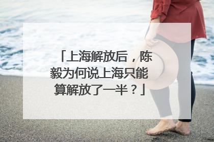 上海解放后，陈毅为何说上海只能算解放了一半？