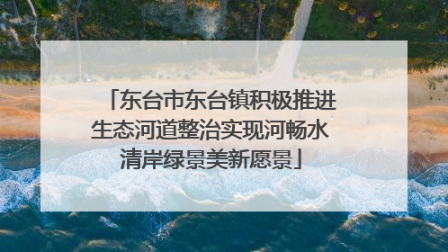东台市东台镇积极推进生态河道整治实现河畅水清岸绿景美新愿景