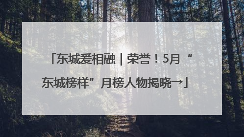东城爱相融｜荣誉！5月“东城榜样”月榜人物揭晓→