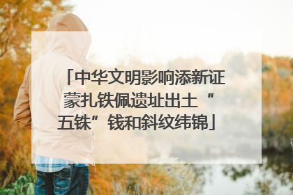 中华文明影响添新证 蒙扎铁佩遗址出土“五铢”钱和斜纹纬锦