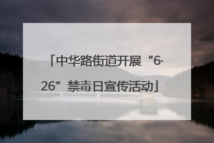中华路街道开展“6·26”禁毒日宣传活动