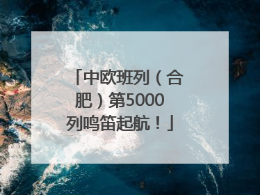 中欧班列（合肥）第5000列鸣笛起航！