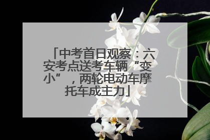 中考首日观察：六安考点送考车辆“变小”，两轮电动车摩托车成主力