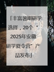 丰富暑期研学选择，20个“2025年安徽研学夏令营”产品发布