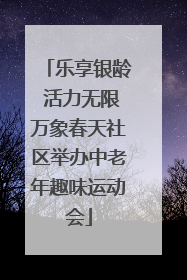 乐享银龄 活力无限万象春天社区举办中老年趣味运动会